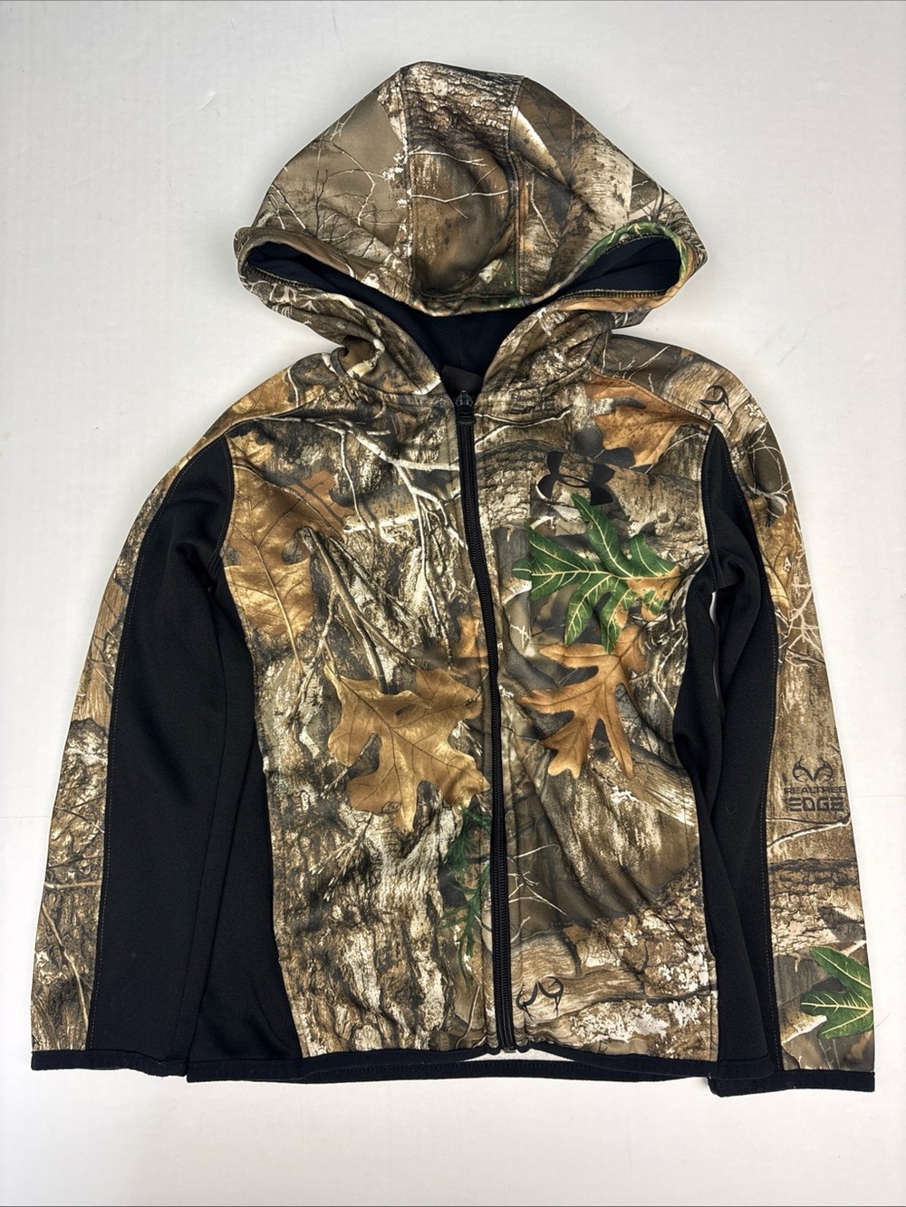 Under Armour Realtree Edge Kids 6 Youth Hunting Jacket Camouflage Full Zip Light